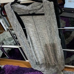 Grey sleeveless cardigan